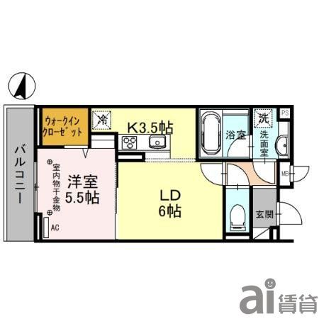 ONARIGOTEN-Dの間取り