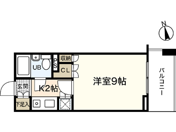 広島市中区上八丁堀のマンションの間取り