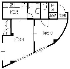 川崎市高津区末長のマンションの間取り