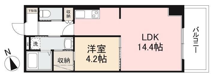 高松市塩屋町のマンションの間取り