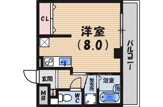 西宮市寿町のマンションの間取り