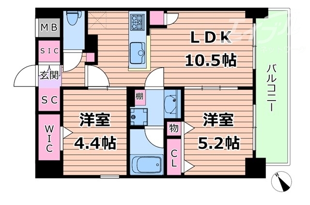 アーバネックス梅田中崎町IIの間取り