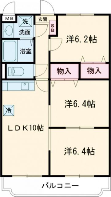 エバーグリーン角園の間取り