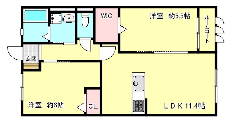 姫路市勝原区宮田のアパートの間取り