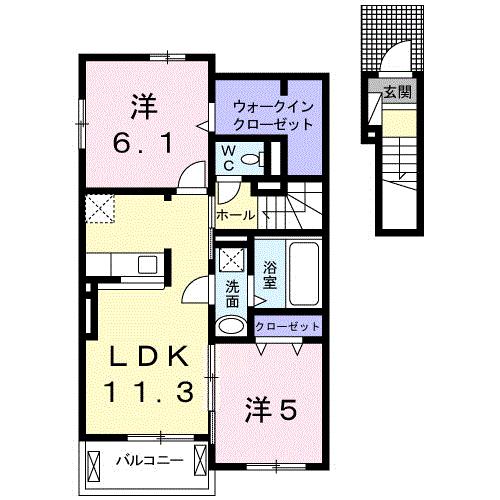 ユニゾンＡの間取り