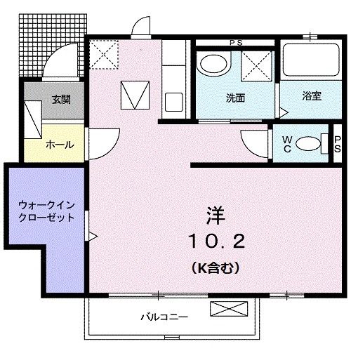 四国中央市寒川町のアパートの間取り