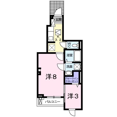 春日井市宮町のアパートの間取り