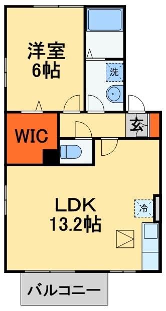 【船橋市坪井東のアパートの間取り】