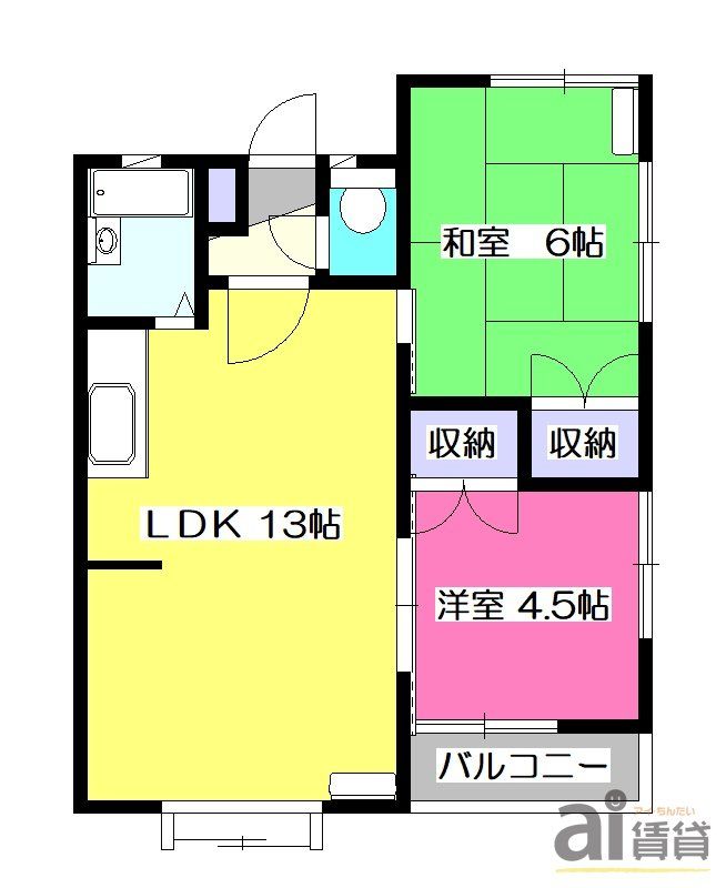 小平市小川町のアパートの間取り