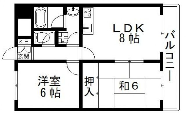 【東大阪市長田西のマンションの間取り】