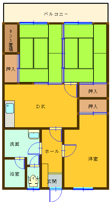 山口ハイツの間取り