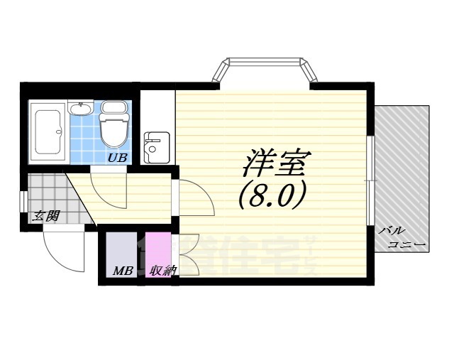 芦屋市西山町のマンションの間取り