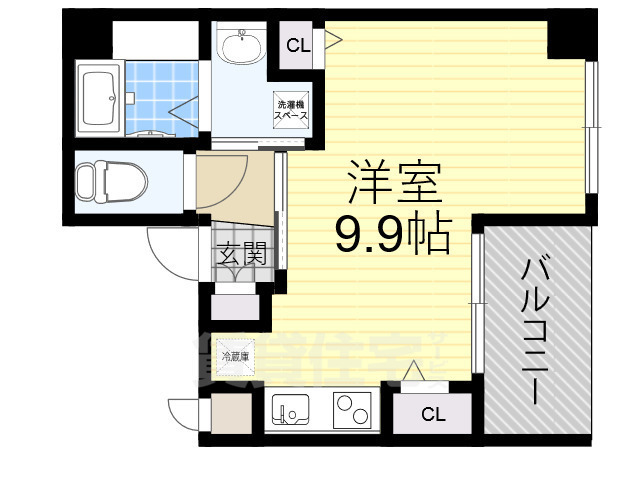 堺市堺区翁橋町のマンションの間取り