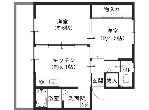 ヴィラナリー長尾　2号棟の間取り