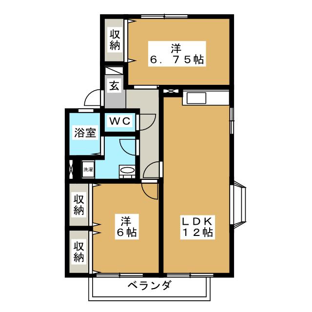 トキワハイツ稲里　Ａ棟の間取り