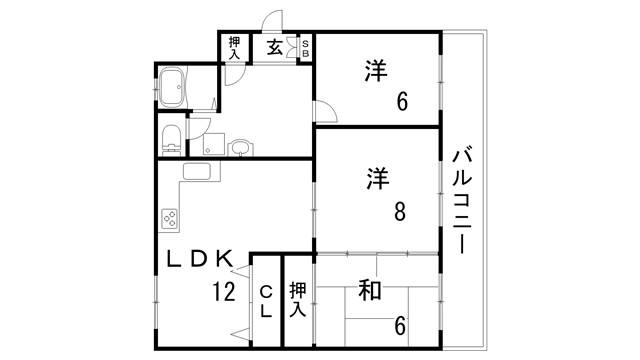 ひよどり台３団地２０号棟の間取り