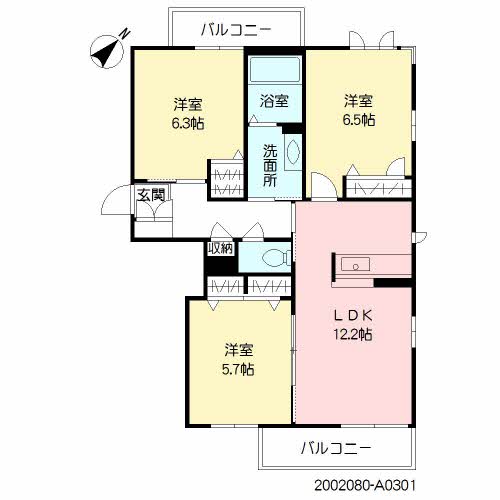 クレールガーデン小山の間取り