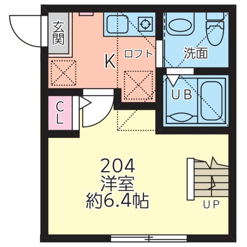 八王子市高尾町のアパートの間取り