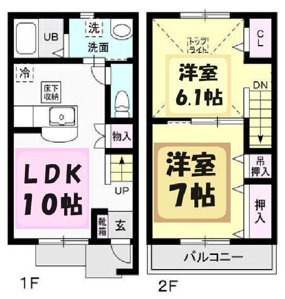 真岡市熊倉町のアパートの間取り