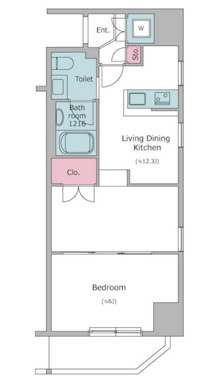 台東区台東のマンションの間取り