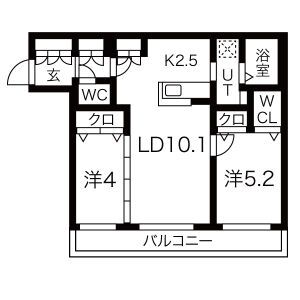 仮称)アルファスクエア菊水2条の間取り