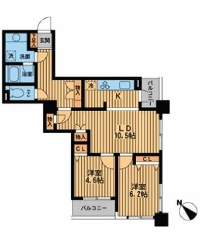 中央区新川のマンションの間取り