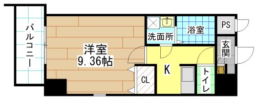 北九州市門司区高田のマンションの間取り