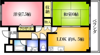 高槻市宮田町のマンションの間取り