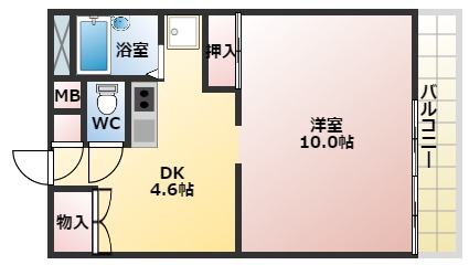 柏原市法善寺のマンションの間取り