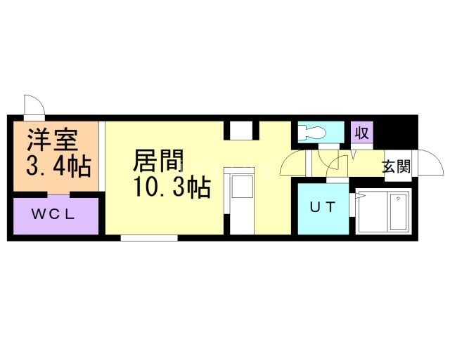 札幌市白石区南郷通のマンションの間取り