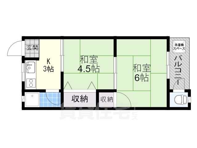 茨木市丑寅のアパートの間取り