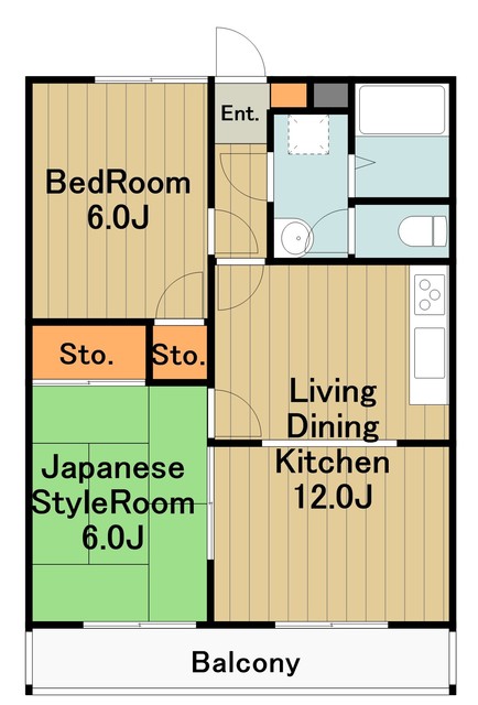 相模原市中央区上溝のマンションの間取り