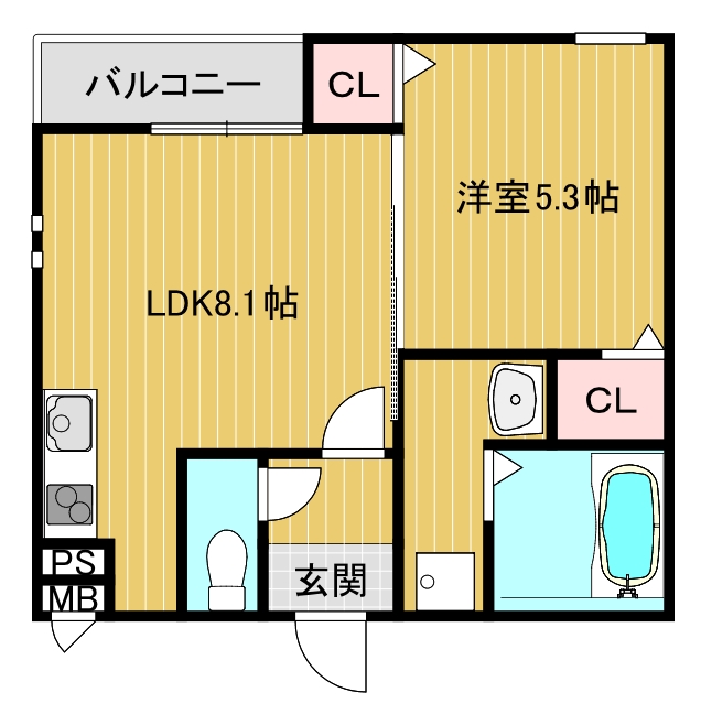 【フジパレス帝塚山IIの間取り】