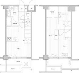 世田谷区弦巻のマンションの間取り