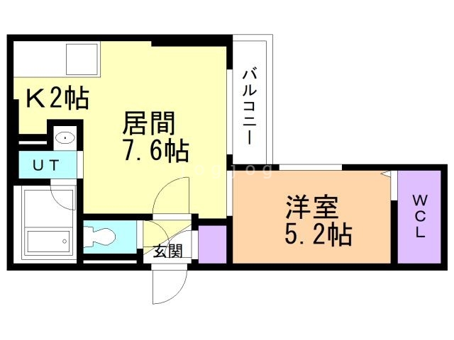 札幌市西区八軒三条東のマンションの間取り