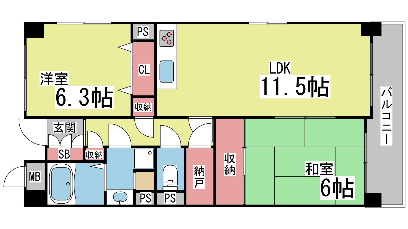 シャローム御影の間取り