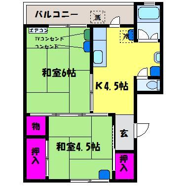 サクラハウス大沢野の間取り