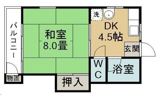 【高砂フラワーの間取り】