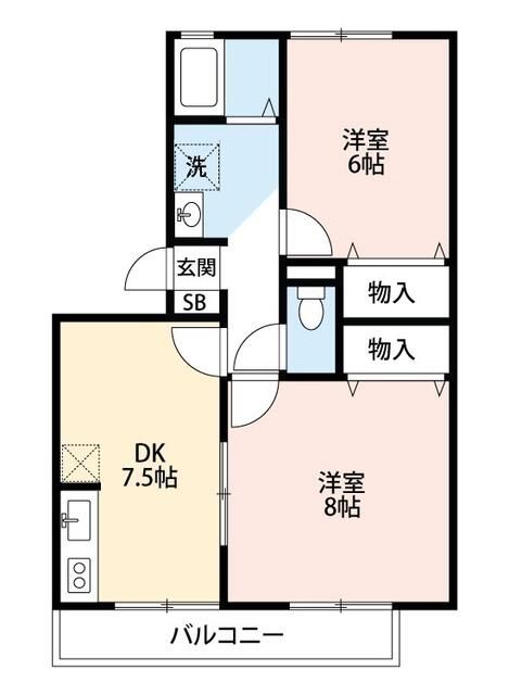 シャンボール新井Ａの間取り