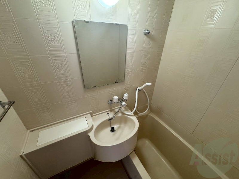 洗面設備　ユニットバス内の洗面台です。朝の身支度もスムーズです。