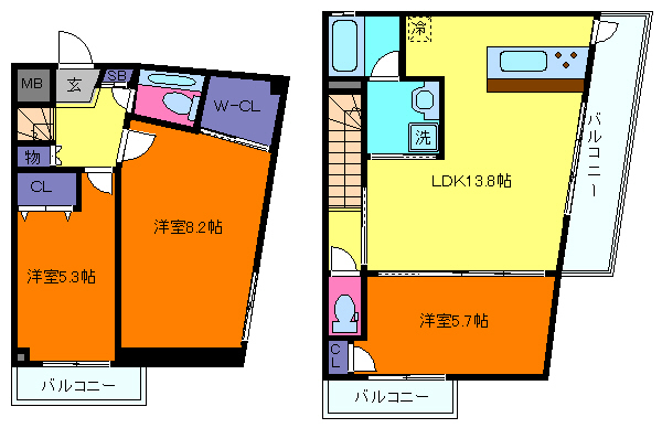 RA-ASHIYAの間取り