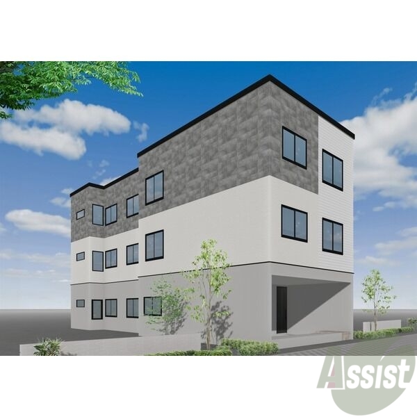 建物外観　外観予想パース　札幌市西区「仮）二十四軒４－４ＡＰ」