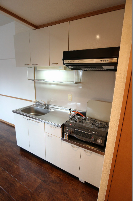 キッチン　2口コンロも設置済
