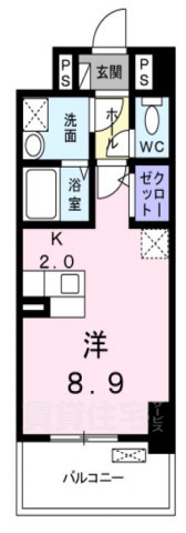 阪神本線 尼崎駅 徒歩4分 9階建 築12年の間取り写真