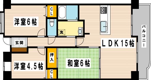 ホワイトキャッスル諏訪の間取り写真