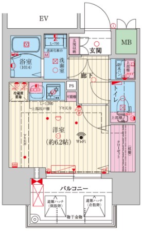 ＪＲ東海道本線 塚本駅 徒歩2分 13階建 築1年の間取り写真