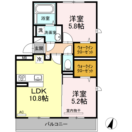 セキュレア須屋 K棟の間取り写真