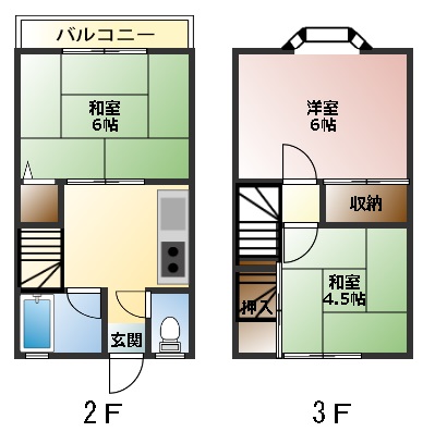 第二　三和ハイツの間取り