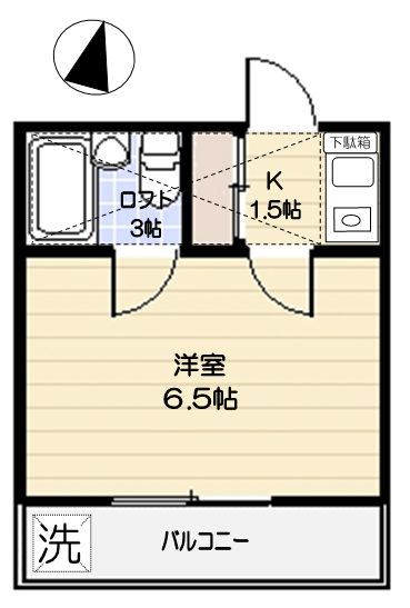 横浜市旭区二俣川のアパートの間取り