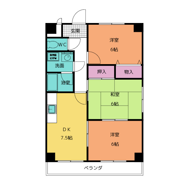 ハースヒルズ赤池IIの間取り